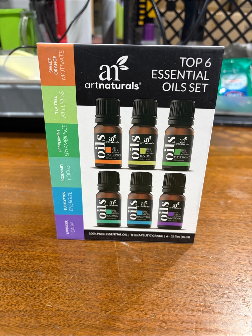 artnaturals Top 6 Essential Oils Set — Multi-Color Bottles
